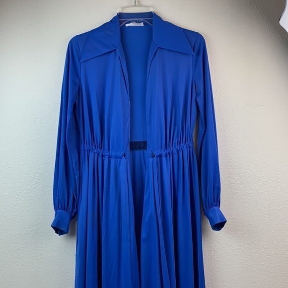 70’s Vanity Fair nylon zip front vintage house coat dress hostess gown EUC - Picture 8 of 12